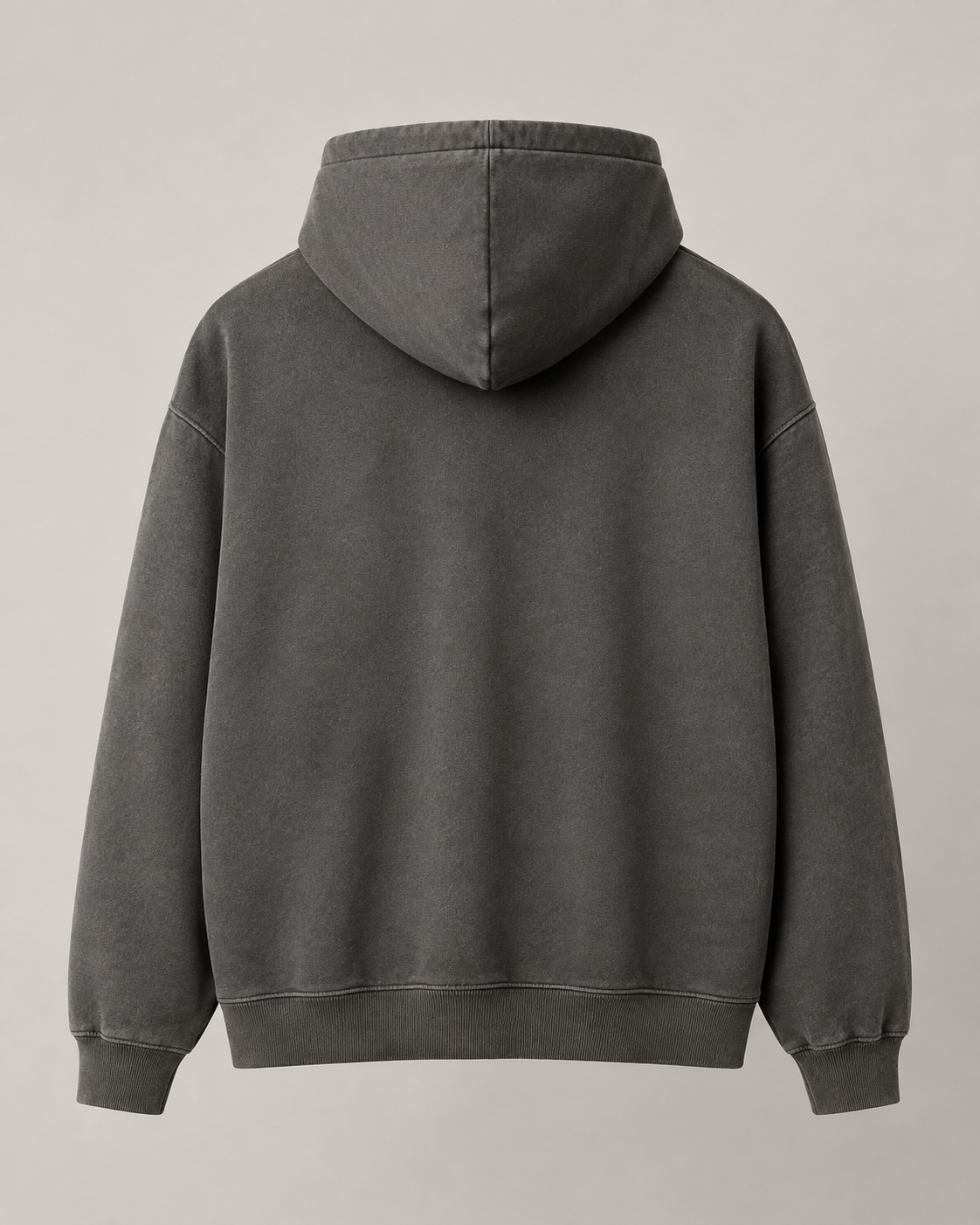 Hoodie gris lavado, vista trasera