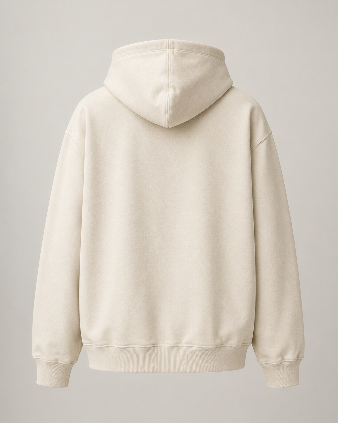 Hoodie crudo, vista trasera
