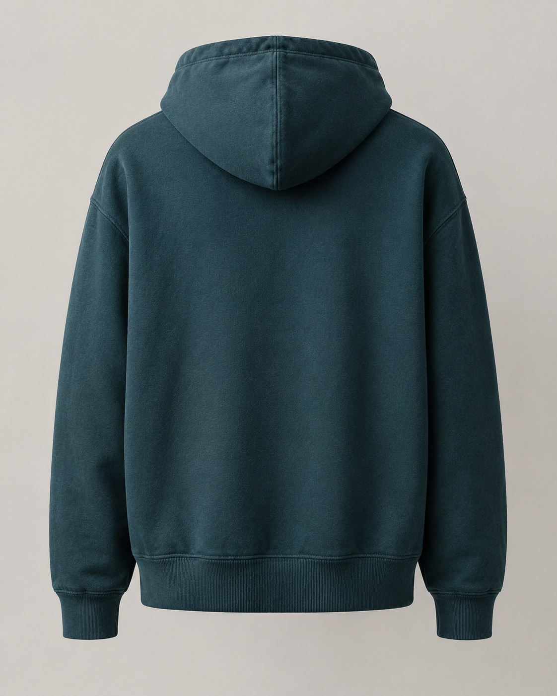 Hoodie petróleo, vista trasera